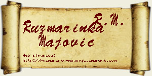 Ruzmarinka Majović vizit kartica